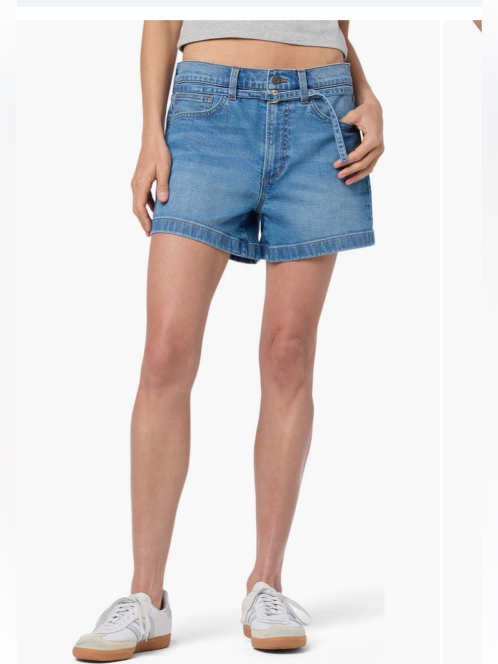 NWT Joes Jeans Belted Denim Shorts Blue 30